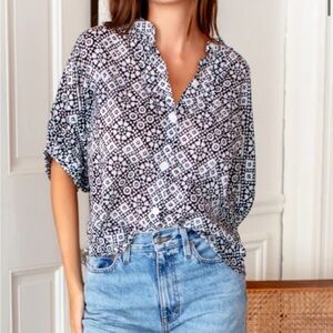Emerson Fry Mandarin Collar top